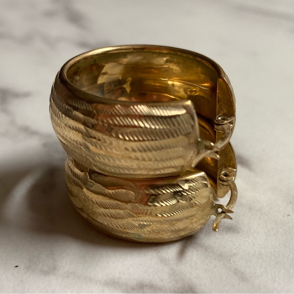 Gold over bronze earrings